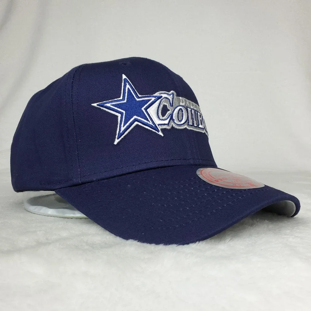 Dallas Cowboys Mitchell & Ness NFL‎ Pro Fit Snapback Hat Cap 3D Logo Navy NWT